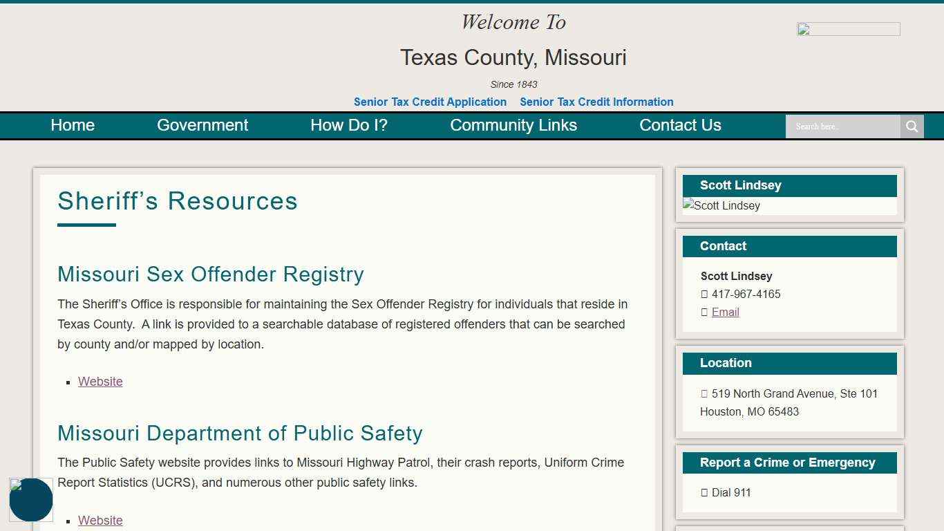 Sheriff’s Resources | Texas County, Missouri