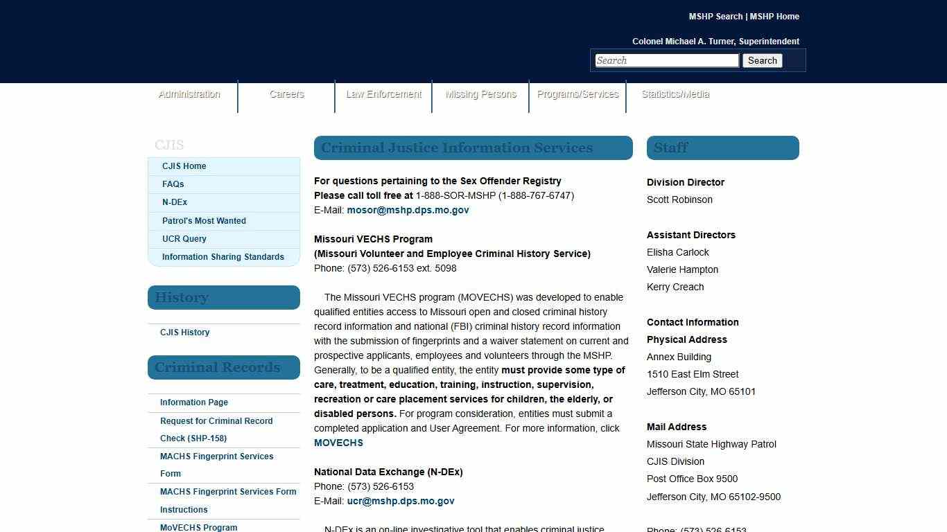 Criminal Justice Information Services